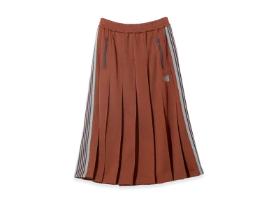 NEEDLES Pleated Track Skirt - Poly Smooth "Rust"
