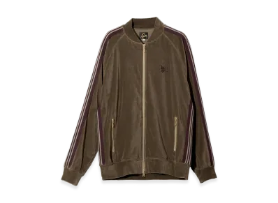 NEEDLES Rib Collar Track Jacket - C/PE Velour "Taupe"