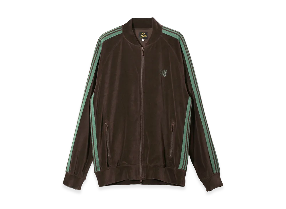 NEEDLES Rib Collar Track Jacket - C/PE Velour "Brown"
