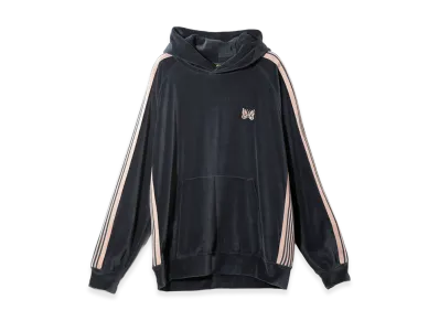 NEEDLES Track Hoody - C/PE Velour "Steel Blue"