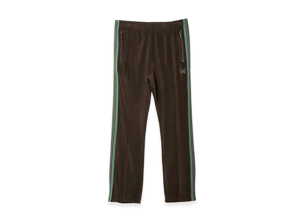 NEEDLES Narrow Track Pant - C/PE Velour "Brown"