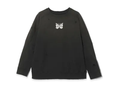 NEEDLES Deconstructed Sweat Shirt "Black"