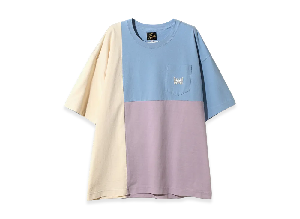 NEEDLES x ts(s) 3 Color Block Print Pocket Tee "Ecru"