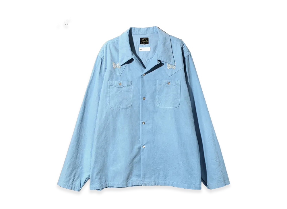 NEEDLES x ts(s) L/S Cowboy One-Up Shirt -Garment Dye "Lt. Blue"