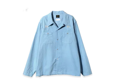 NEEDLES x ts(s) L/S Cowboy One-Up Shirt -Garment Dye "Lt. Blue"
