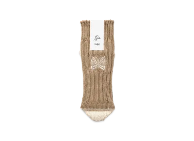 NEEDLES x ts(s) Unpaired Cotton Rib Sock "Beige"