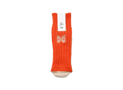 NEEDLES x ts(s) Unpaired Cotton Rib Sock "Orange"