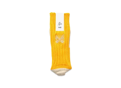 NEEDLES x ts(s) Unpaired Cotton Rib Sock "Yellow"