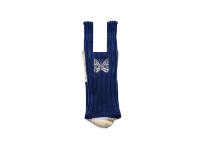 NEEDLES x ts(s) Unpaired Cotton Rib Sock "Navy"