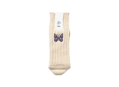 NEEDLES x ts(s) Unpaired Cotton Rib Sock "White"