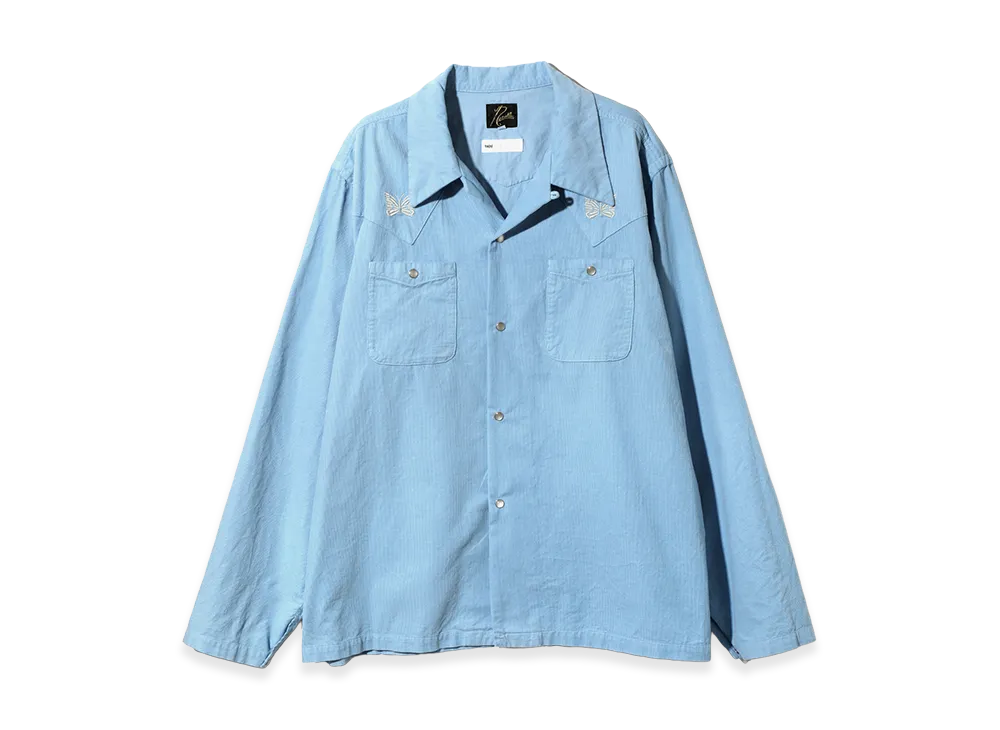 NEEDLES x ts(s) L/S Cowboy One-Up Shirt -Garment Dye "Light Blue"