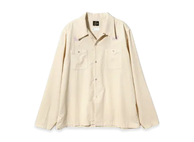 NEEDLES x ts(s) L/S Cowboy One-Up Shirt -Garment Dye "Ecru"