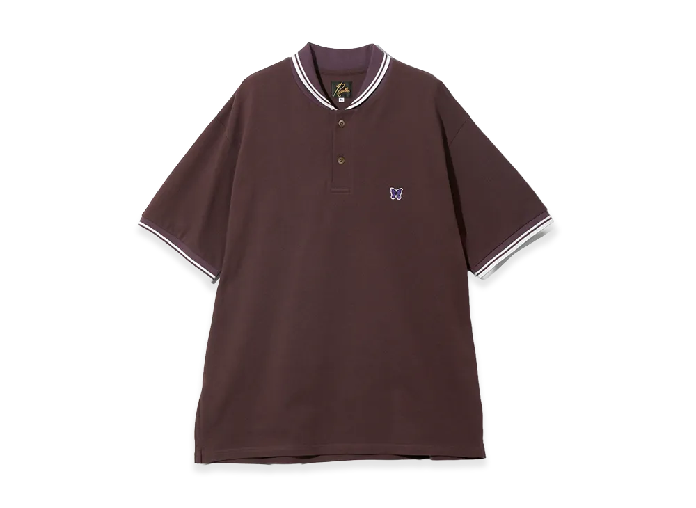 NEEDLES Shawl Collar Polo - Cotton Pique "Purple"