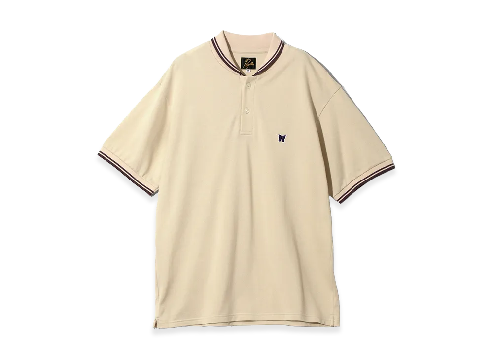 NEEDLES Shawl Collar Polo - Cotton Pique "Beige"