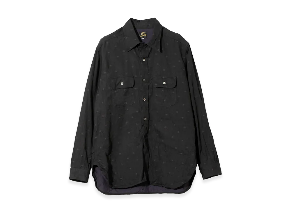 NEEDLES Work Shirt - 8oz Denim Jacquard "Black"