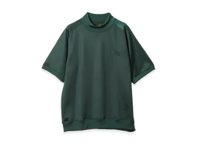 NEEDLES S/S Mock Neck Shirt - Bright Jersey "Dark Green"