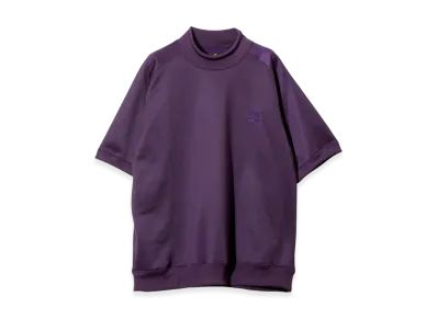 NEEDLES S/S Mock Neck Shirt - Bright Jersey "Purple"