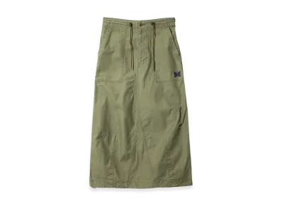 NEEDLES String Fatigue Skirt - Reversed Sateen "Olive"