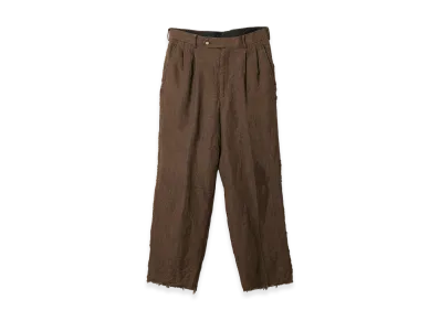 NEEDLES Raw Edge Trouser - Linen Wool Houndtooth "Brown"