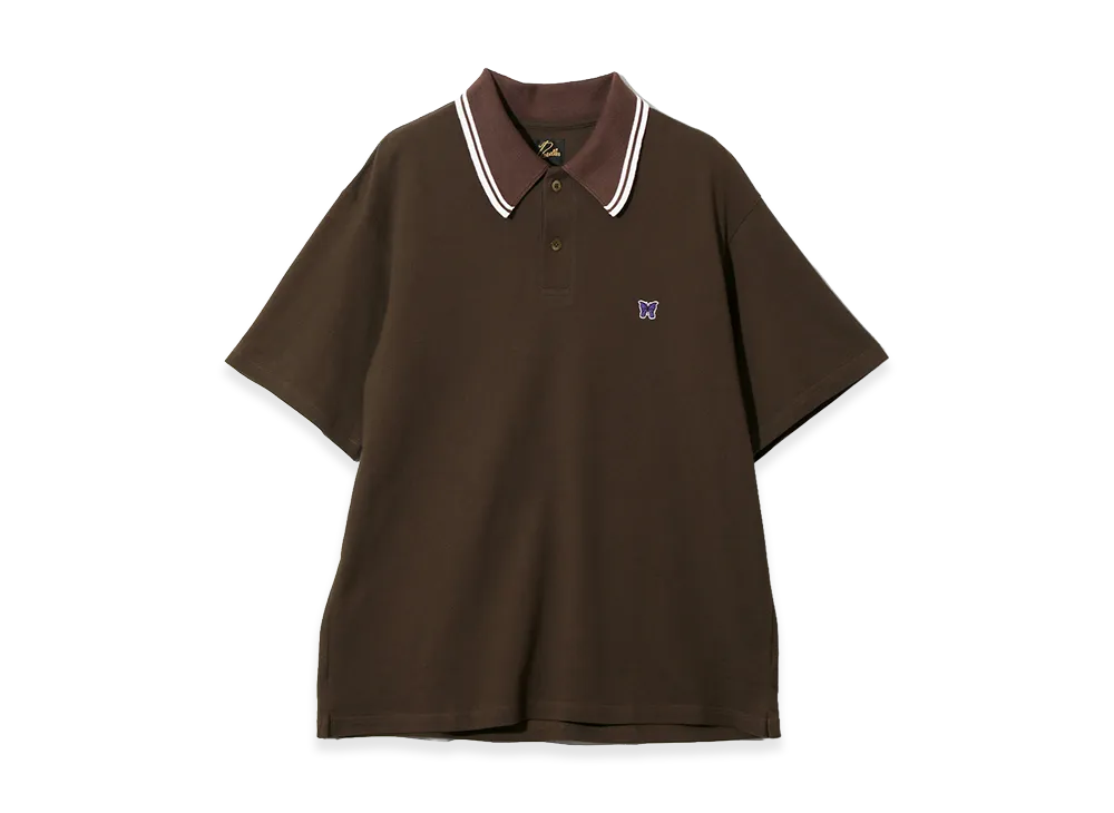 NEEDLES Regular Collar Polo - Cotton Pique "Brown"