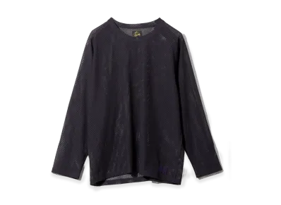 NEEDLES L/S U-Neck Tee - Geo Raschel Lace "Eggplant"