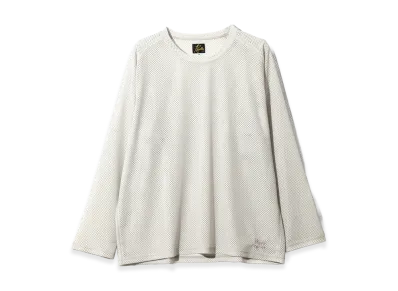 NEEDLES L/S U-Neck Tee - Geo Raschel Lace "Grey"