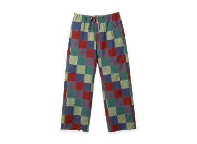 NEEDLES String Easy Pant - Cotton Oxford Patchwork "Navy/Red"