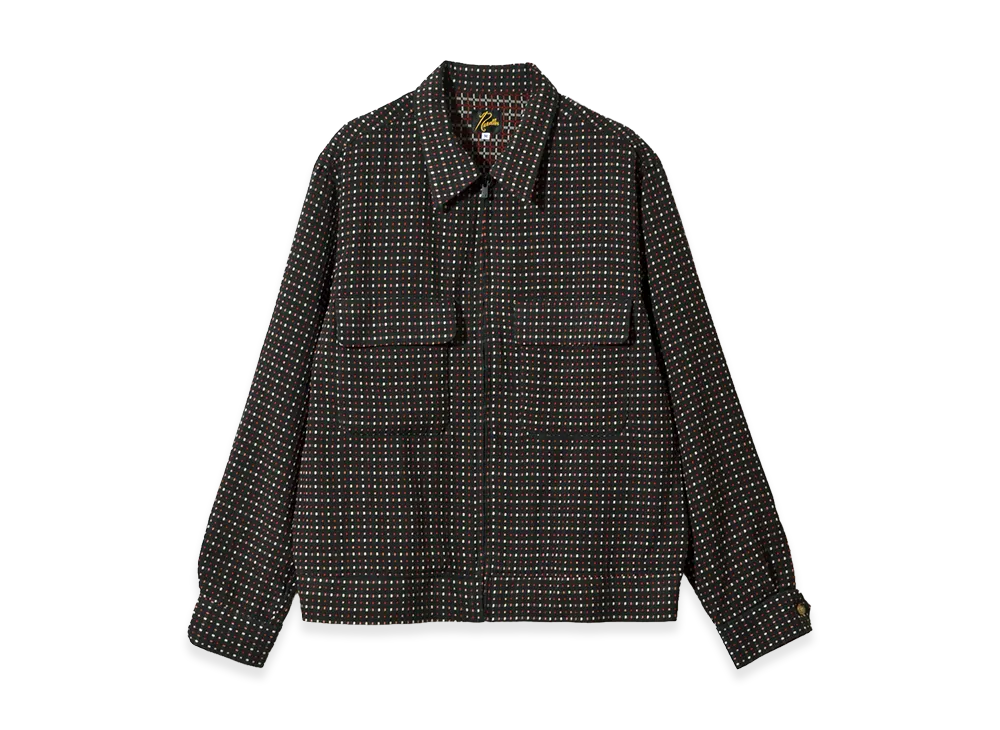 NEEDLES Sports Jacket - Dobby Square "Black/Small"