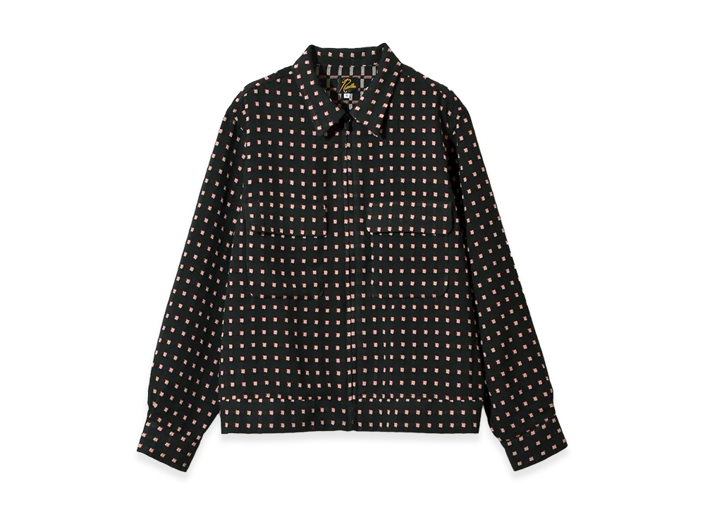 NEEDLES Sports Jacket - Dobby Square "Black/Medium"