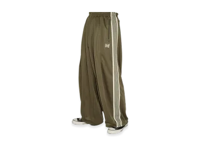 NEEDLES x STUDIOUS H.D. Track Pant - Poly Smooth "Olive"