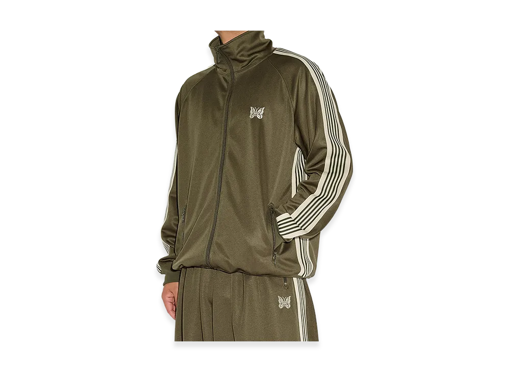 NEEDLES x STUDIOUS Track Jacket - Poly Smooth "Olive"