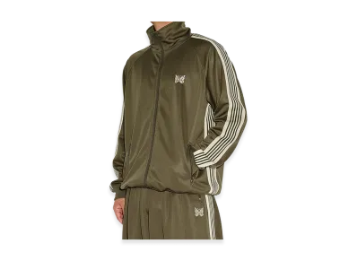 NEEDLES x STUDIOUS Track Jacket - Poly Smooth "Olive"