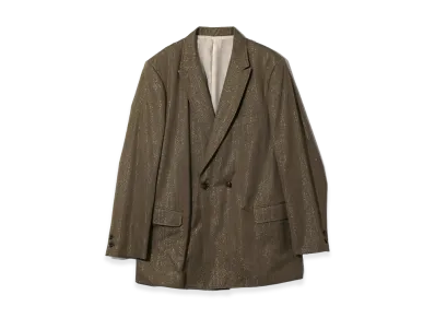 NEEDLES Double Breasted Jacket - Lame Stripe "Taupe"