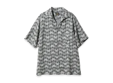 NEEDLES Short Sleeve Italian Collar Shirt - Papillon Print "Black"