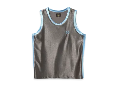 NEEDLES Papillon Emb. Side Line Tank Top - Tricot Sateen "Greige"