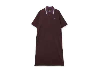 NEEDLES Short Sleeve Polo Dress - Cotton Pique "Purple"