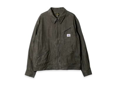 NEEDLES Zipped Work Jacket - C/L Canvas / Sumi Dye "Black"