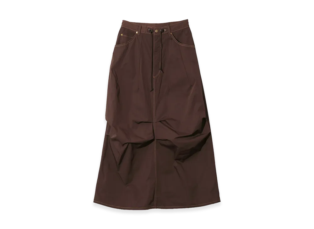 NEEDLES Women's H.D. Skirt - Memory Poly Taffeta "Brown"
