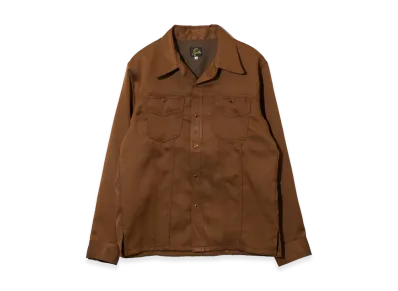 NEEDLES Saddleman Shirt - Poly Twill "Brown"
