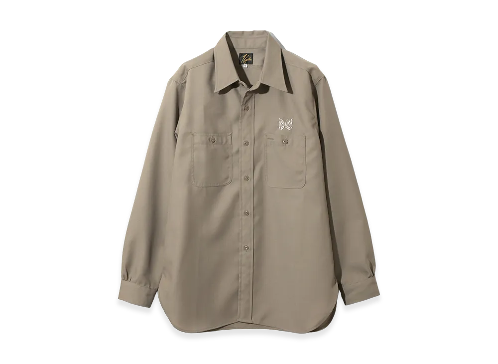 NEEDLES Work Shirt - PE/W Gabardine "Greige"
