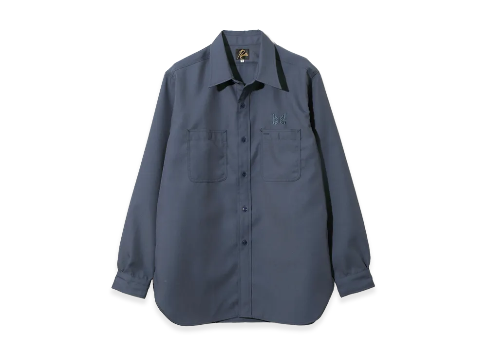 NEEDLES Work Shirt - PE/W Gabardine "Blue"