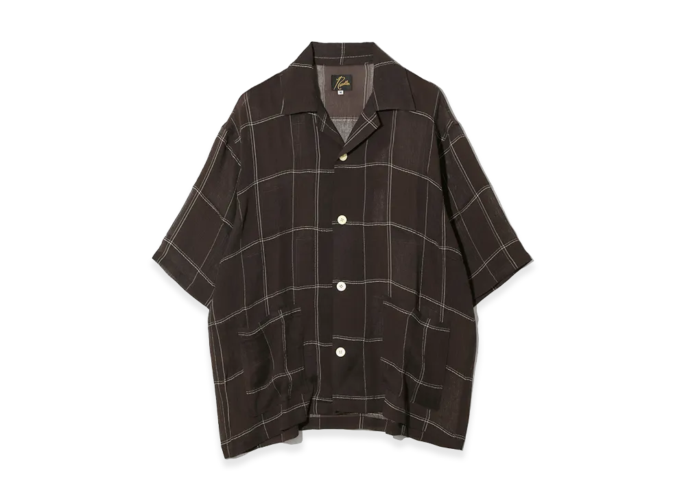 NEEDLES Cabana Shirt - Cupra Crepe Plaid "Brown"