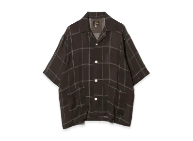 NEEDLES Cabana Shirt - Cupra Crepe Plaid "Brown"