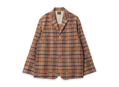 NEEDLES 3B Jacket - Embroidered Madras Plaid "Yellow"