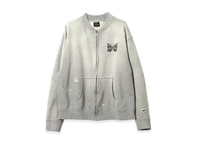 NEEDLES Deconstructed Zipped Sweat "H. Grey"