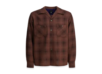 NEEDLES Checked Wool "One-Up" Shirt "Bordeaux"