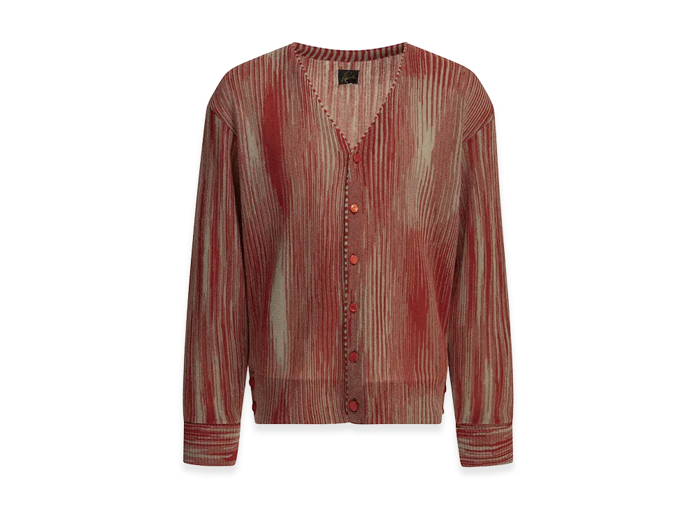 NEEDLES Striped Cardigan "Red"