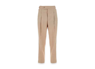 NEEDLES Women's Embroidered Polyester Blend Pant "Beige"