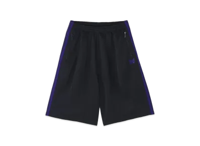 NEEDLES x LHP H.D.Track Pant Shorts - Poly Smooth "Black/Purple"