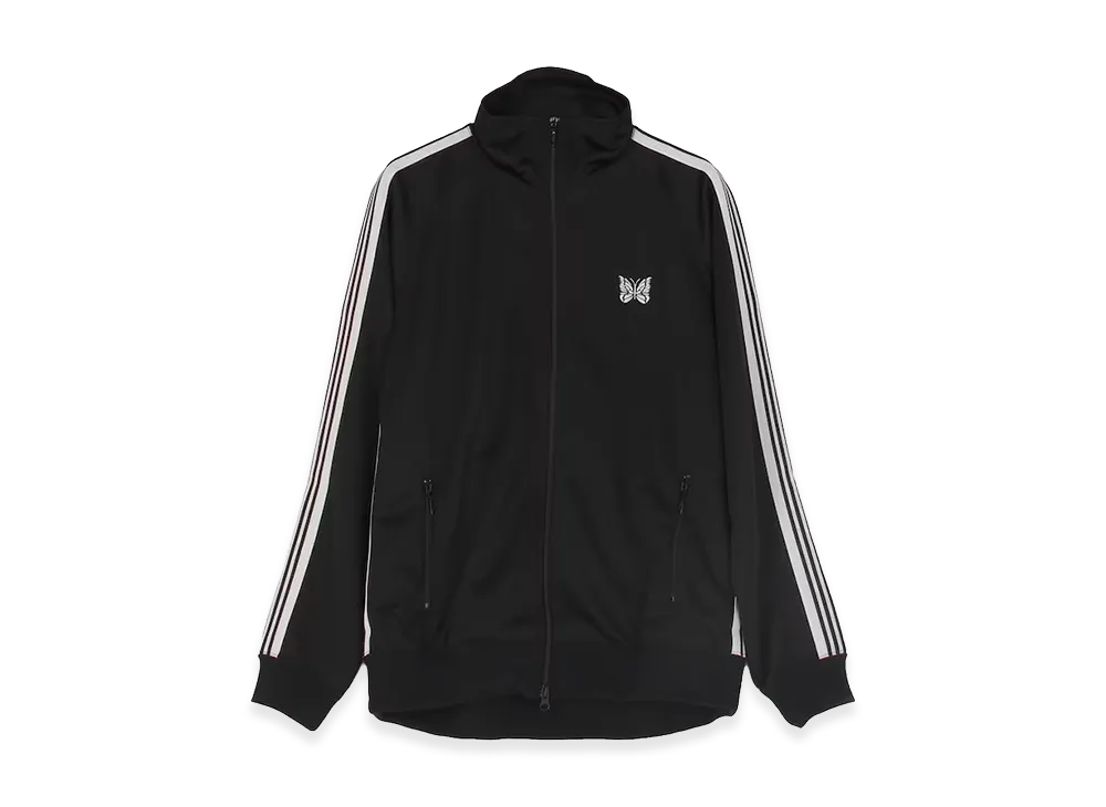 NEEDLES x FREAK'S STORE Track Jacket - PolySmooth "Black Base/White"